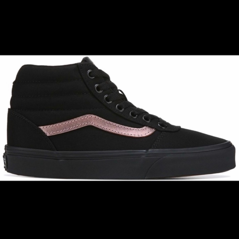 Vans Black and rose gold high tops